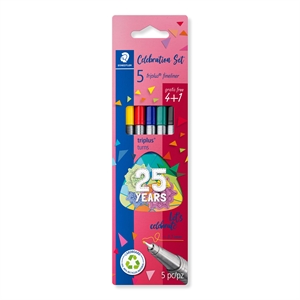 Staedtler Fineliner Triplus 0,3 mm set za 25-letnico (4+1)